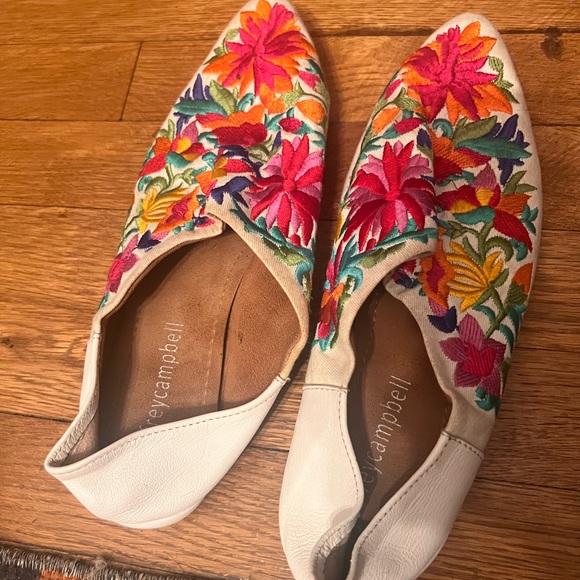 Jeffrey Campbell babouche embroidered slip on flats 8.5 - Picture 3 of 8